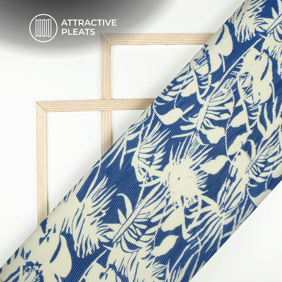 Vintage Floral Digital Print Lightweight Pleated Georgette Fabric