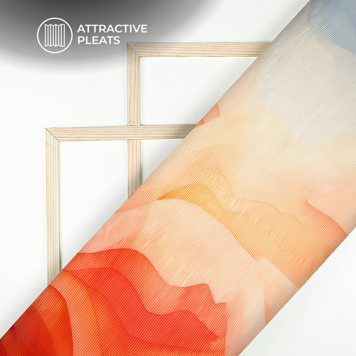 #1 Abstract Ombre Digital Print Lightweight Pleated Georgette Fabric