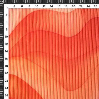#1 Abstract Ombre Digital Print Lightweight Pleated Georgette Fabric