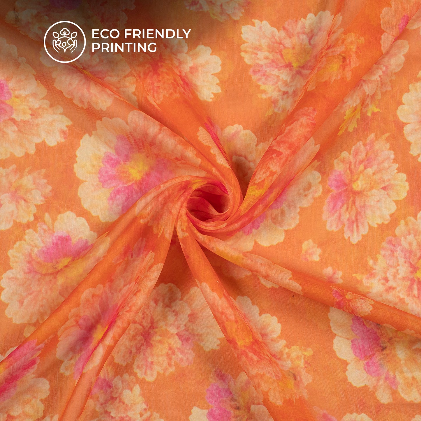 Floral Digital Print Poly Chiffon Fabric