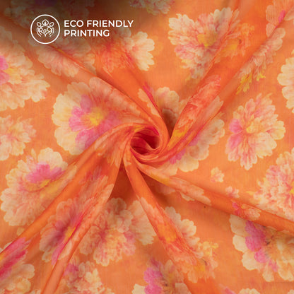 Floral Digital Print Poly Chiffon Fabric