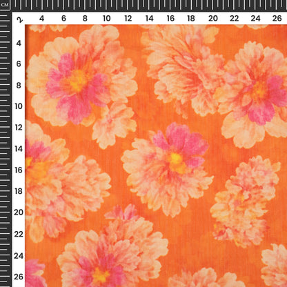 Floral Digital Print Poly Chiffon Fabric