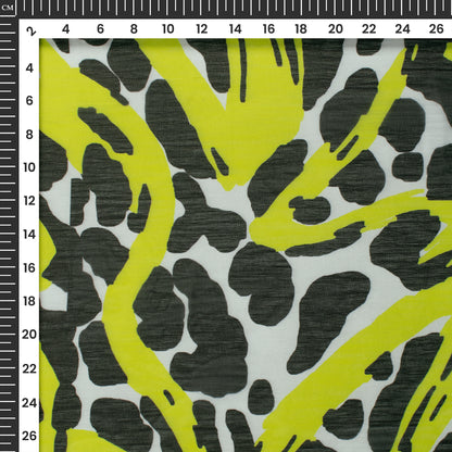 Leopard Abstract Digital Print Poly Chiffon Fabric