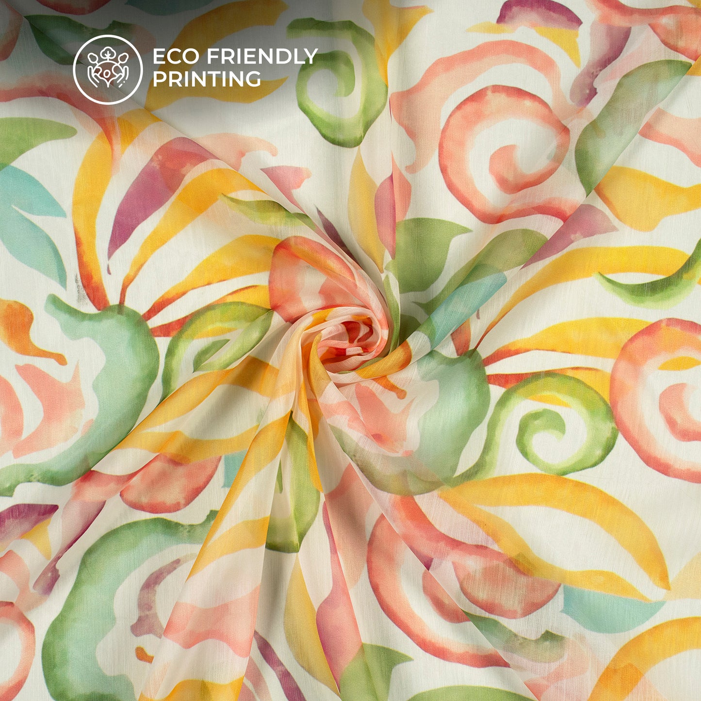 Summer Special Multi Color Floral Digital Print Poly Chiffon Fabric