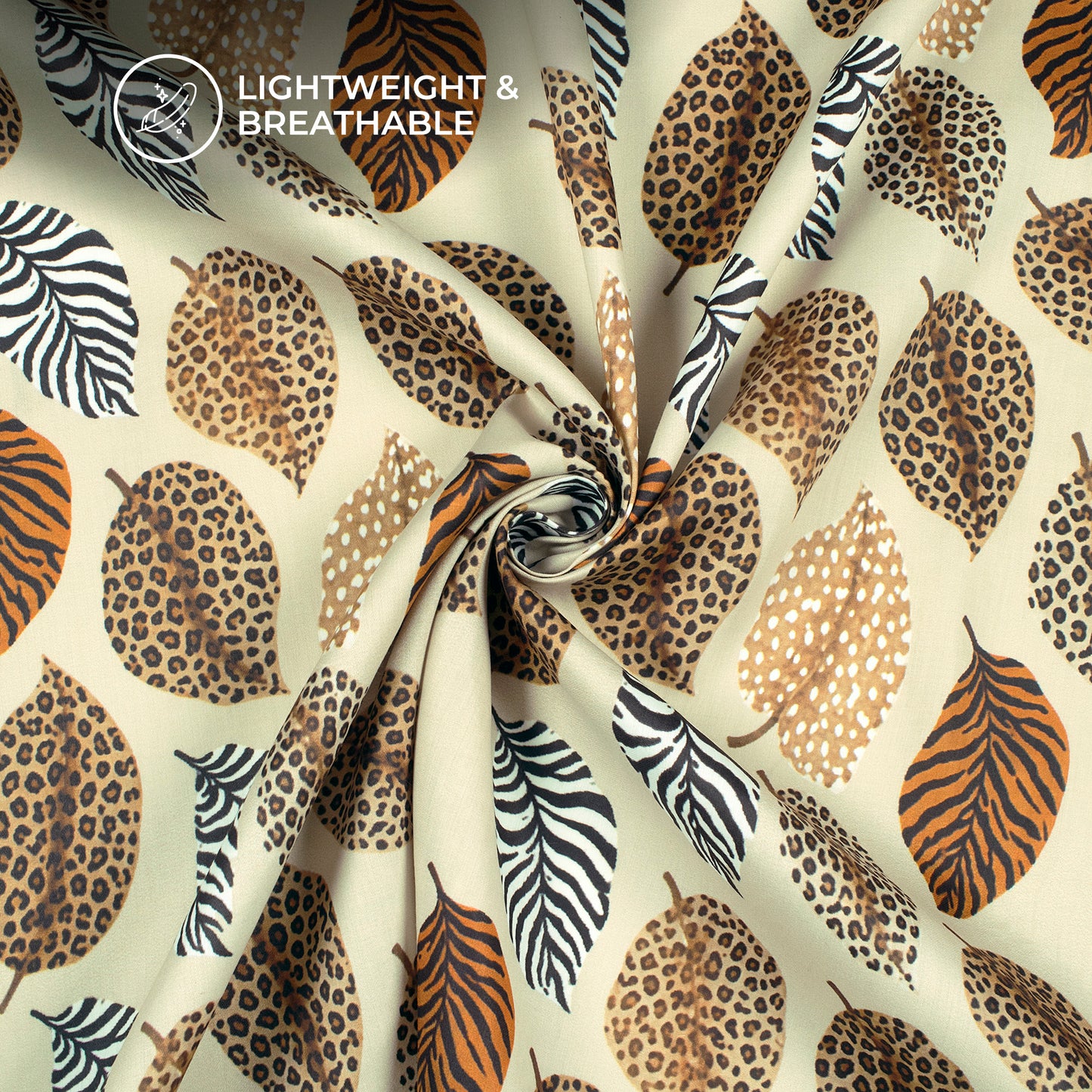 Animal Pattern Sleeve Digital Print Poly Glazed Cotton Fabric