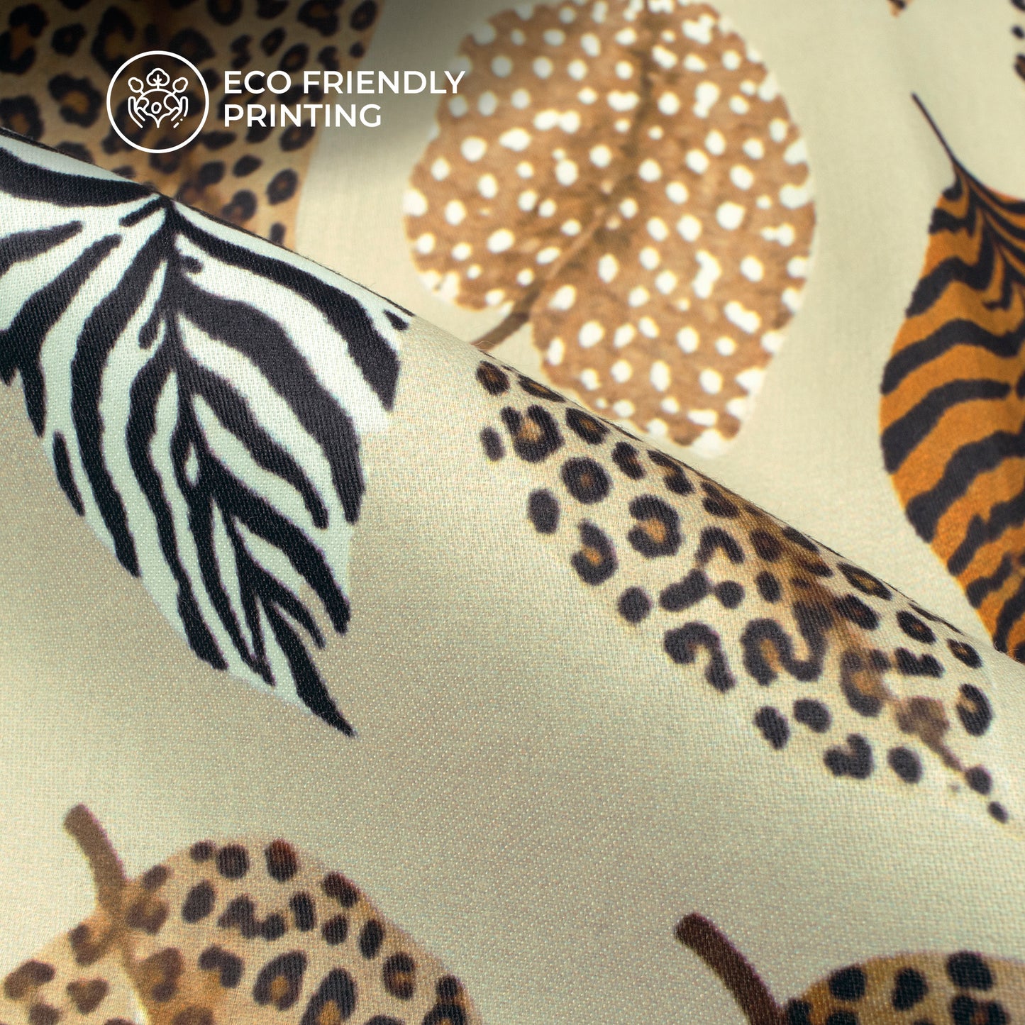 Animal Pattern Sleeve Digital Print Poly Glazed Cotton Fabric