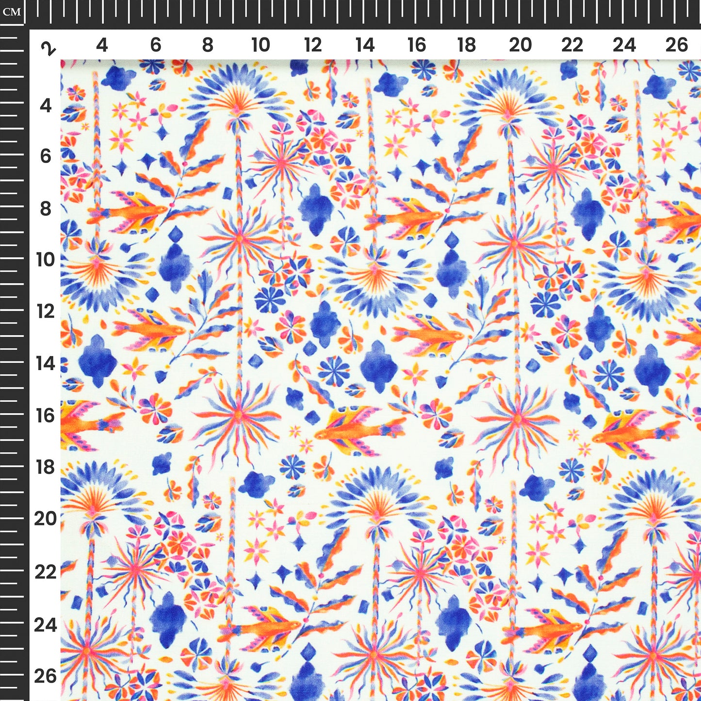 Liberty Floral Digital Print Poly Glazed Cotton Fabric