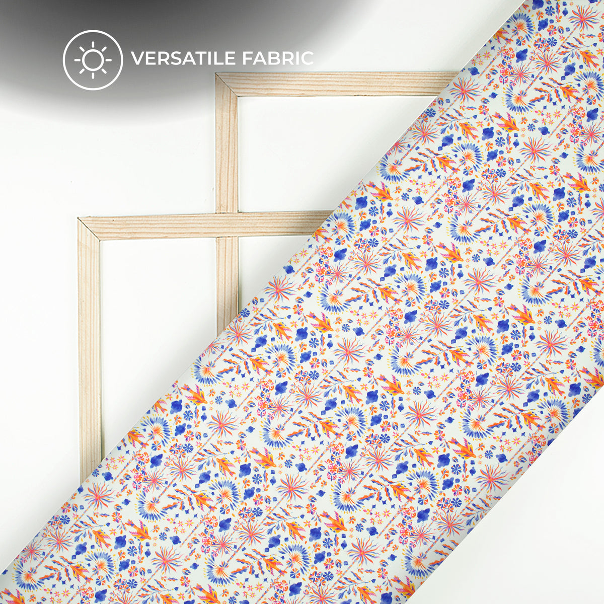 Liberty Floral Digital Print Poly Glazed Cotton Fabric