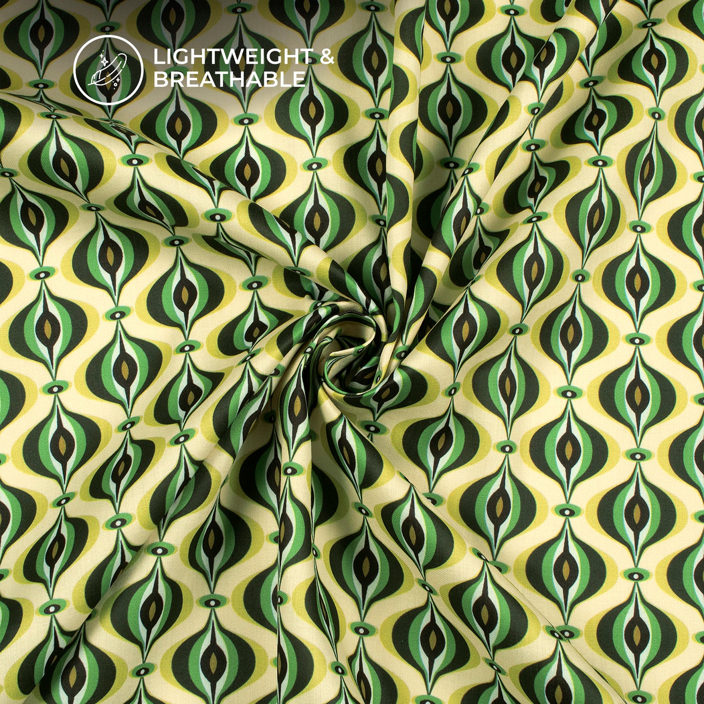 Geometric Quilt Desing Digital Print Poly Glazed Cotton Fabric