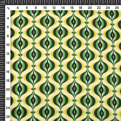 Geometric Quilt Desing Digital Print Poly Glazed Cotton Fabric