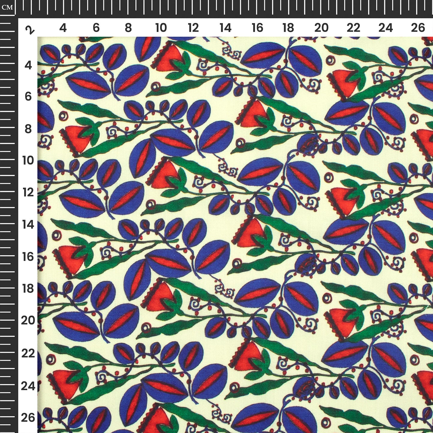 Floral Digital Print Poly Glazed Cotton Fabric
