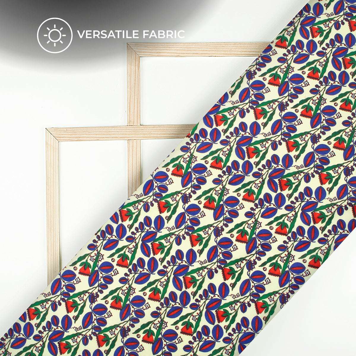 Floral Digital Print Poly Glazed Cotton Fabric