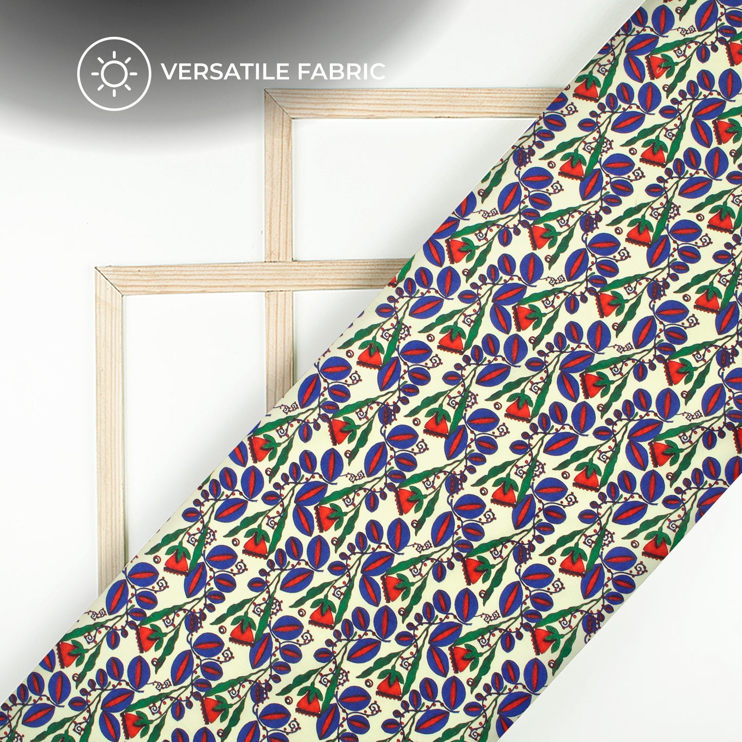 Floral Digital Print Poly Glazed Cotton Fabric