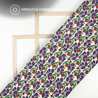 Floral Digital Print Poly Glazed Cotton Fabric