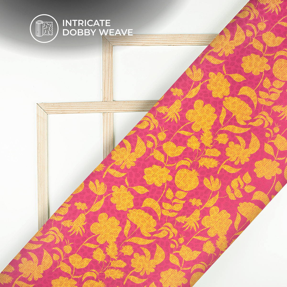 Floral Digital Print Dobby Satin Fabric
