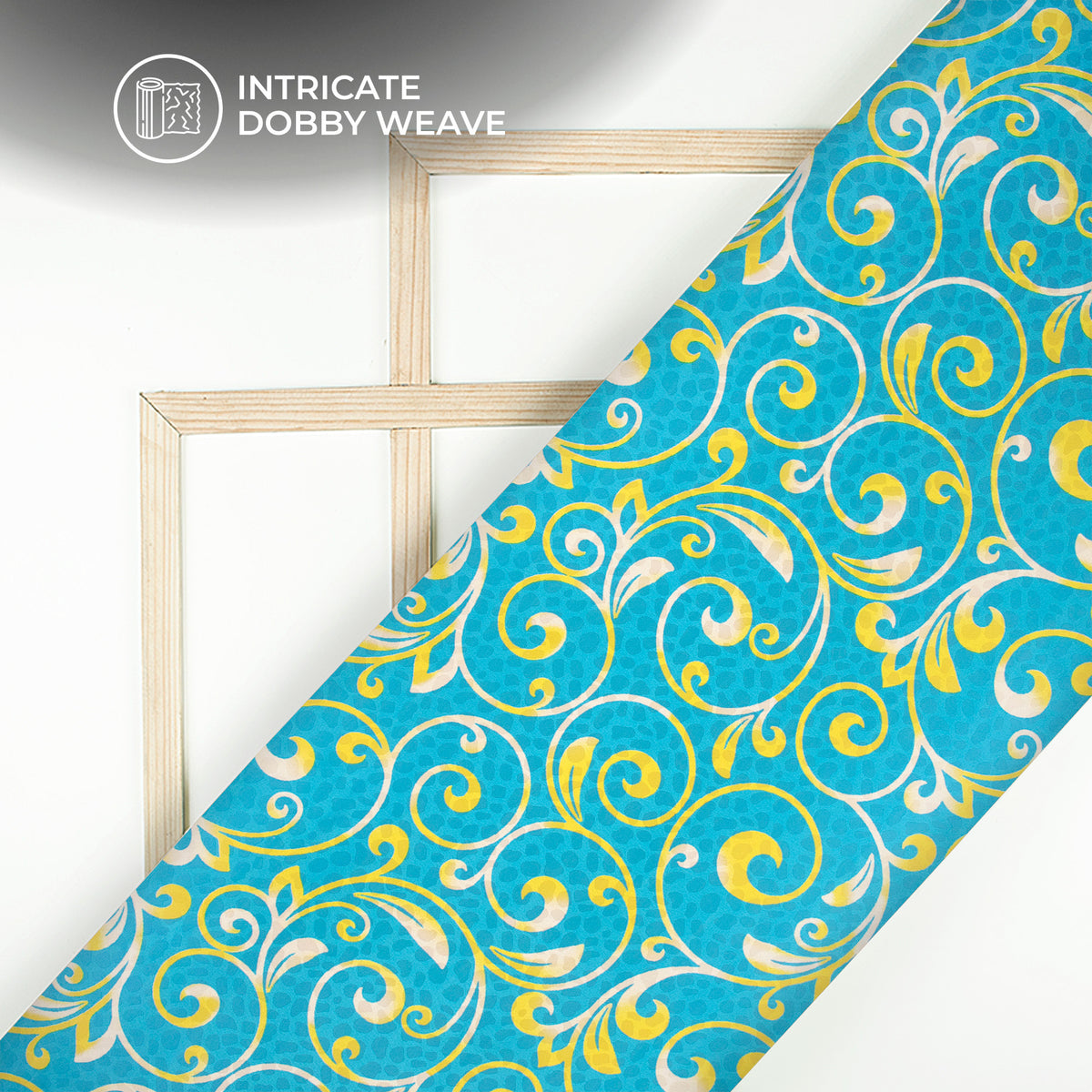 New Abstract Floral Digital Print Dobby Satin Fabric
