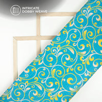 New Abstract Floral Digital Print Dobby Satin Fabric
