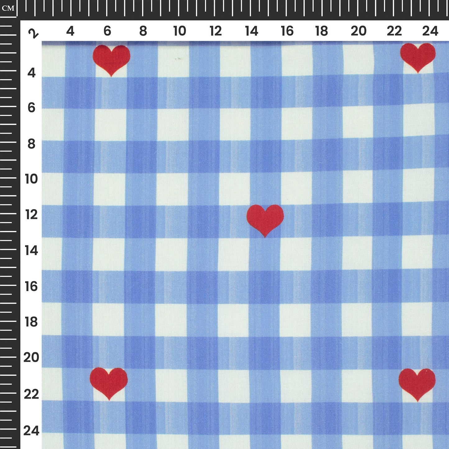 Check Digital Print Poplin Fabric (Width 58 Inches)