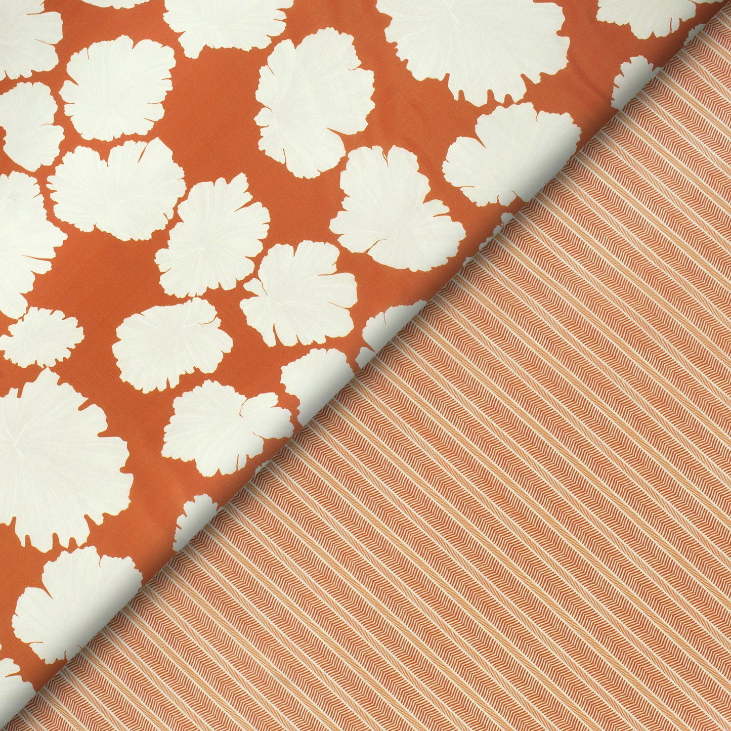 Pumpink Abstract Floral Digital Print Muslin Fabric