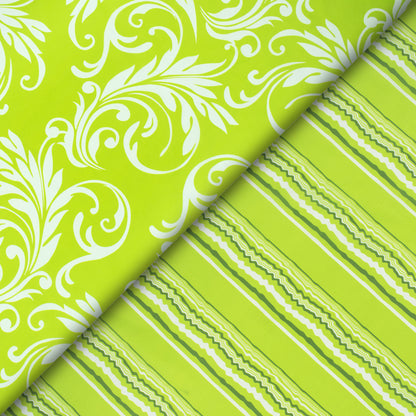 Inchworm Floral Swirl Digital Print Muslin Fabric
