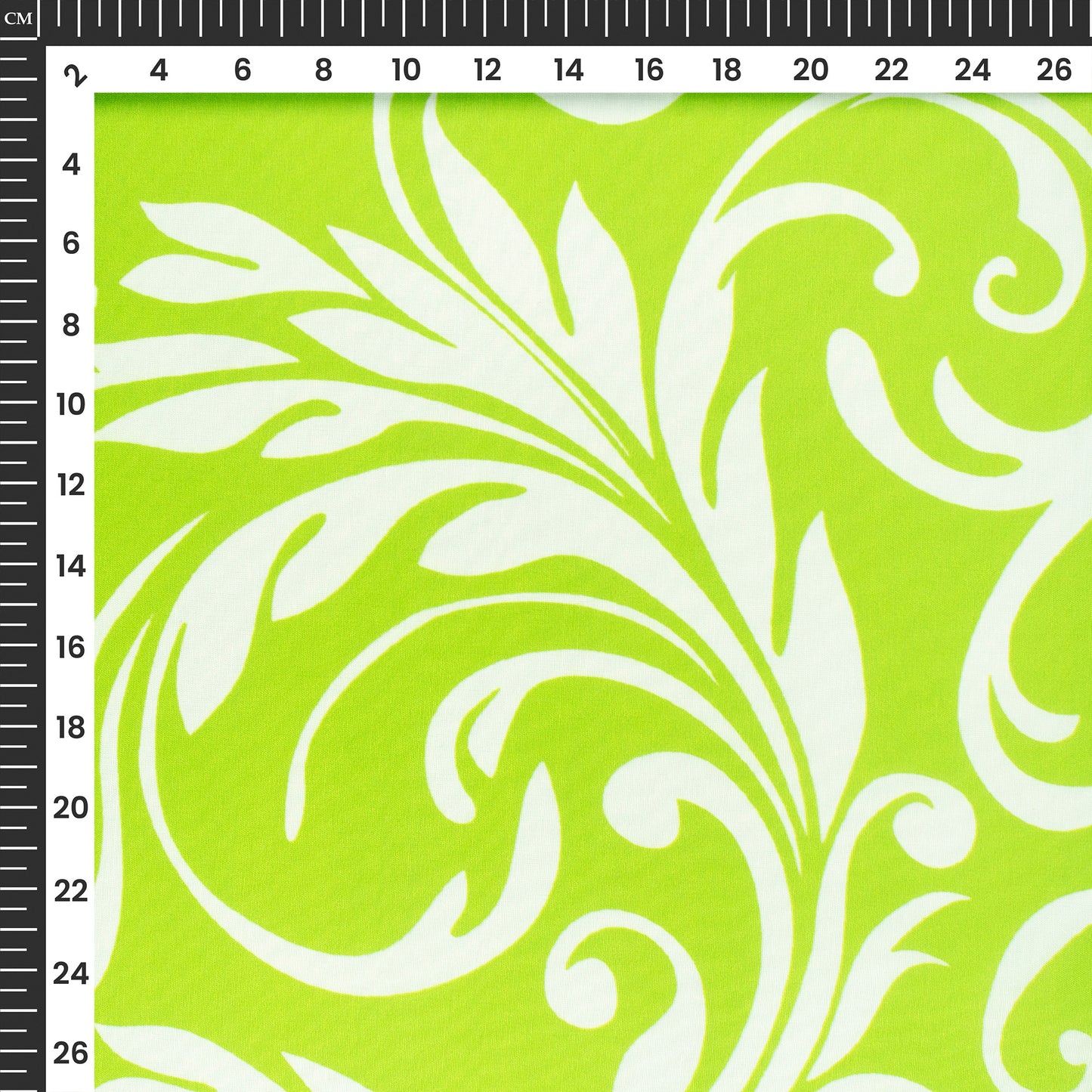 Inchworm Floral Swirl Digital Print Muslin Fabric