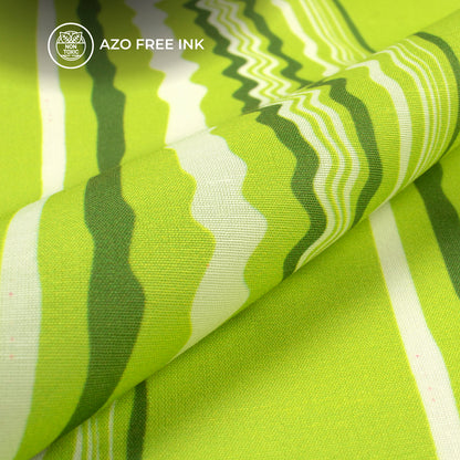 Seamless Stripes Pattern Digital Print Muslin Fabric