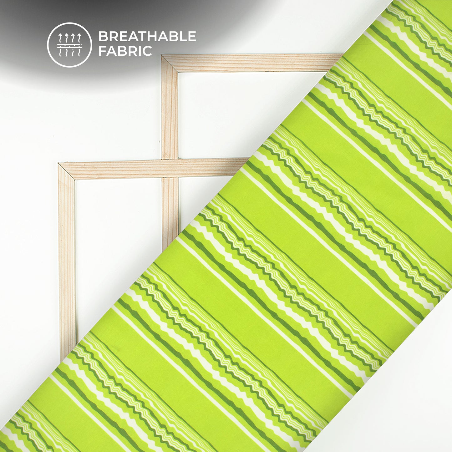 Seamless Stripes Pattern Digital Print Muslin Fabric