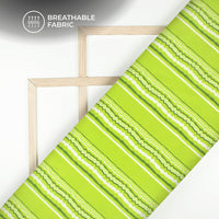 Seamless Stripes Pattern Digital Print Muslin Fabric