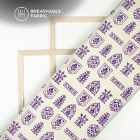 Hand Block Inspired Pattern Digital Print Muslin Fabric