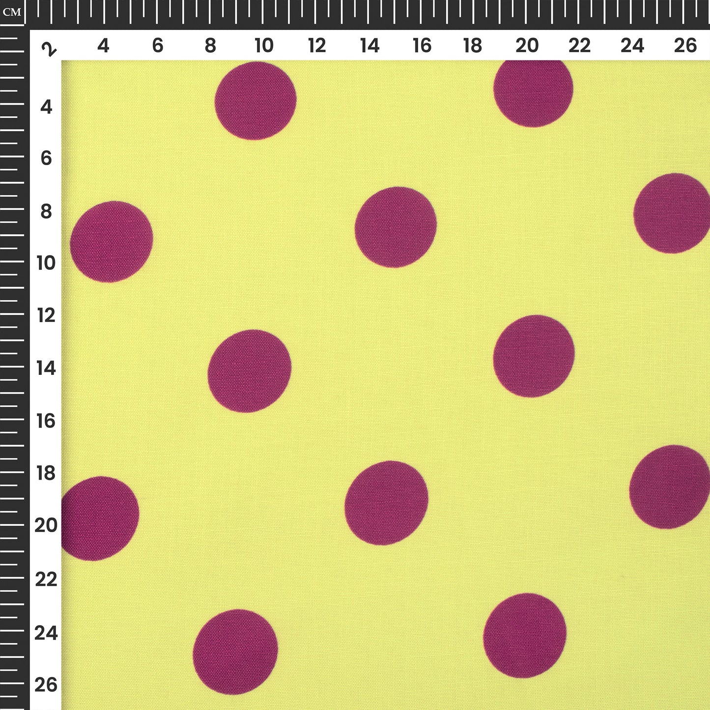 Jam Polka Dots Digital Print Poly Linen Slub Fabric