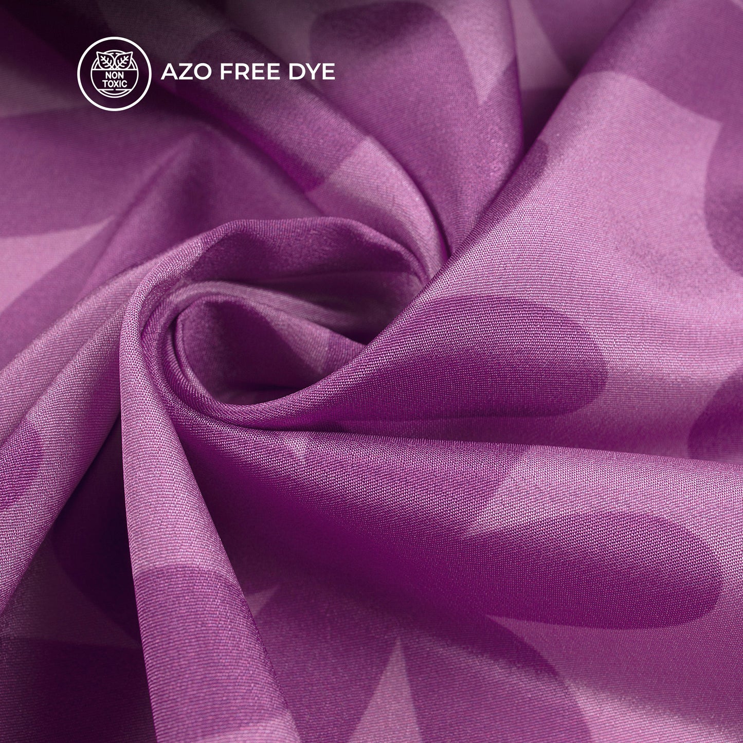 Violet Purple Floral Digital Print Crepe Silk Fabric