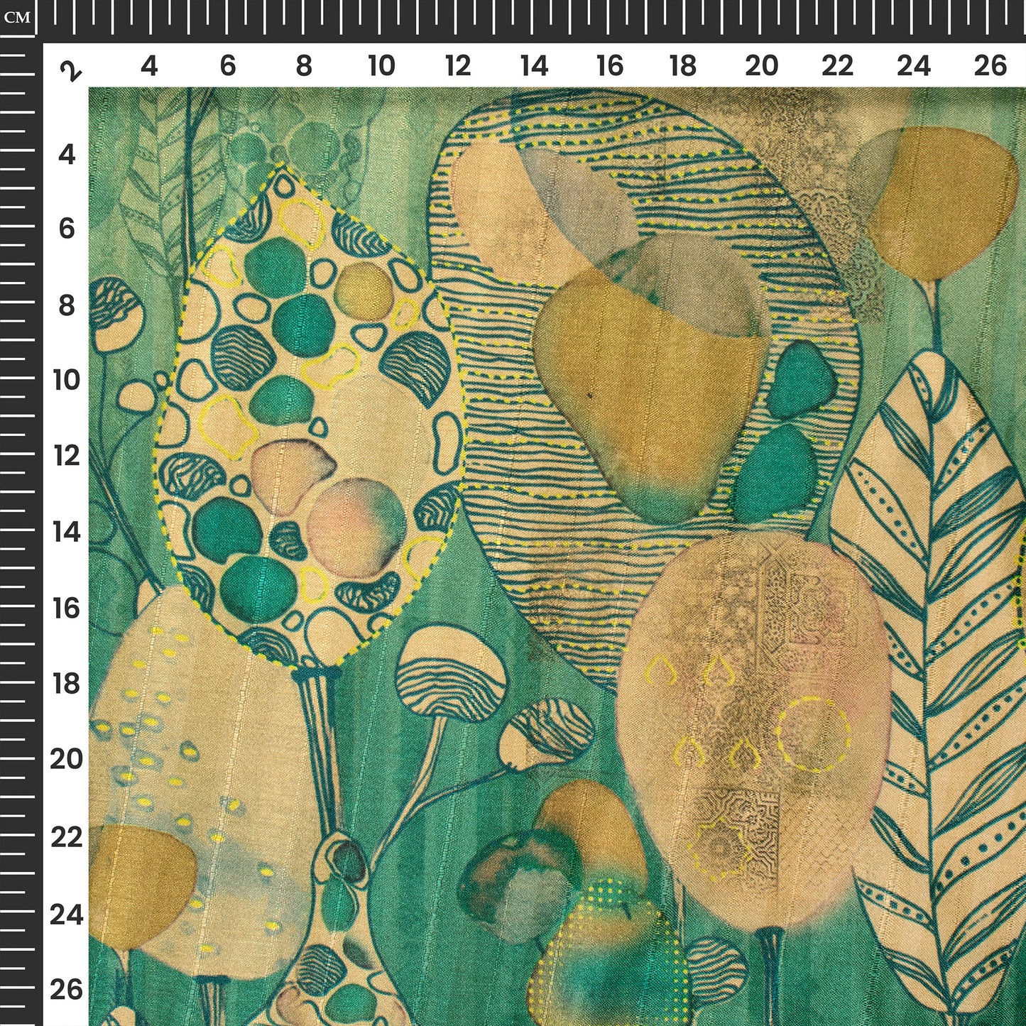 Minimal Roots, Rich Feel - Classic Motif Digital Print Art Tussar Silk Fabric