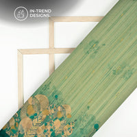 Minimal Roots, Rich Feel - Classic Motif Digital Print Art Tussar Silk Fabric