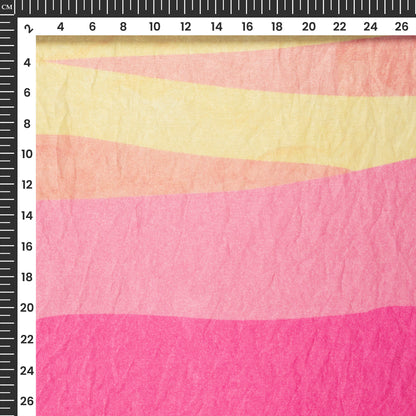 Melt Water Stripes Digital Print Shimmer Tissue Fabric