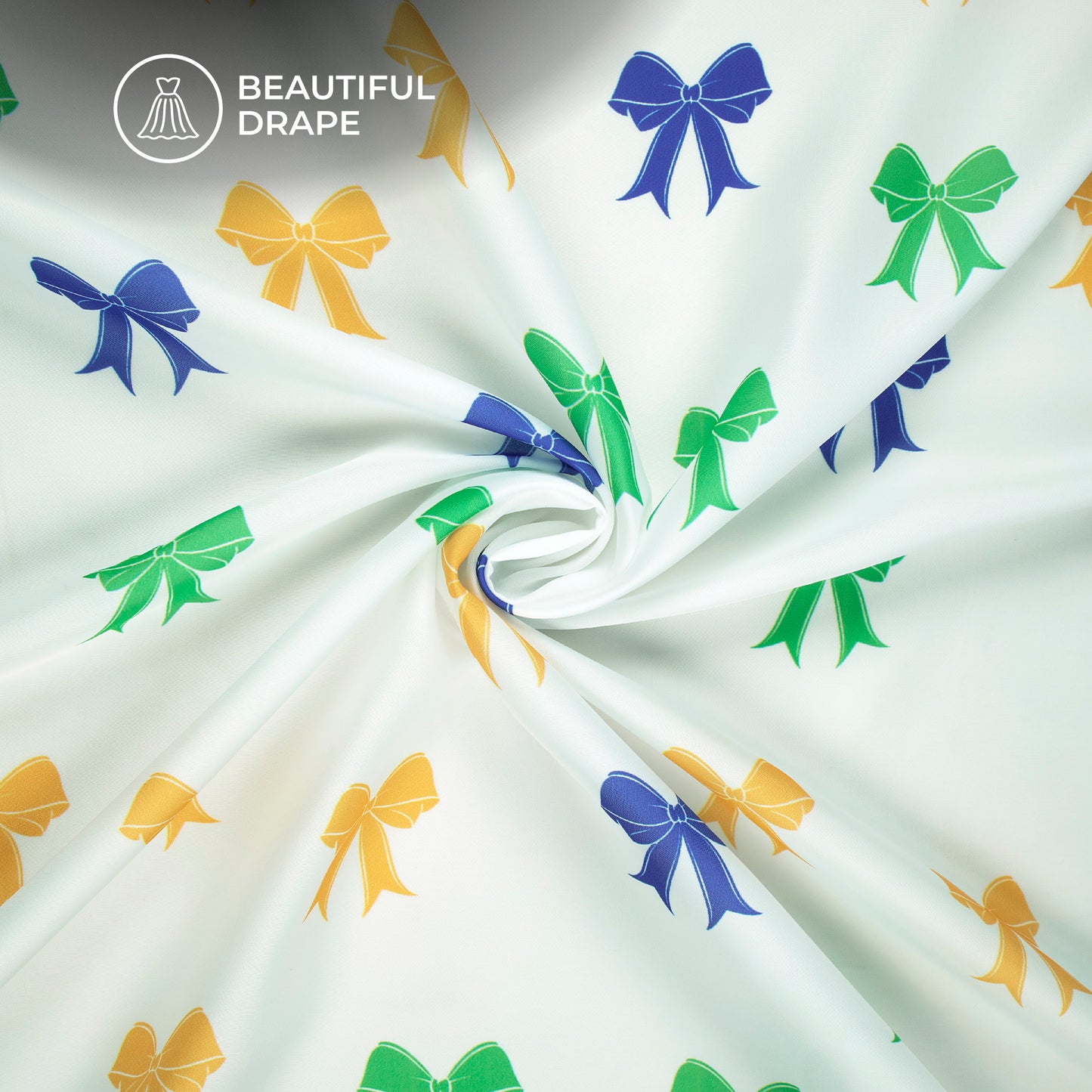 Threads of Freedom Digital Print Imported Satin Fabric