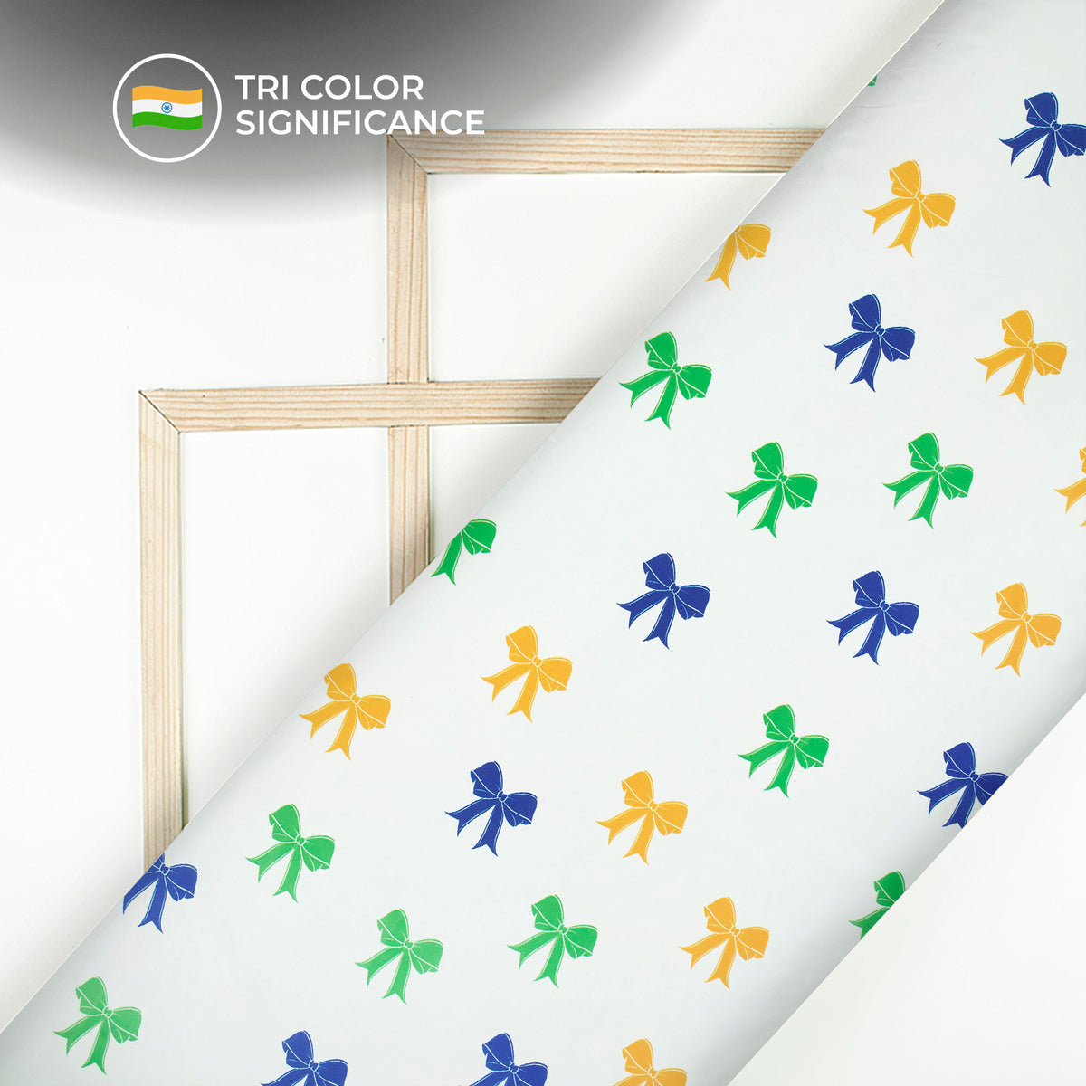 Threads of Freedom Digital Print Imported Satin Fabric