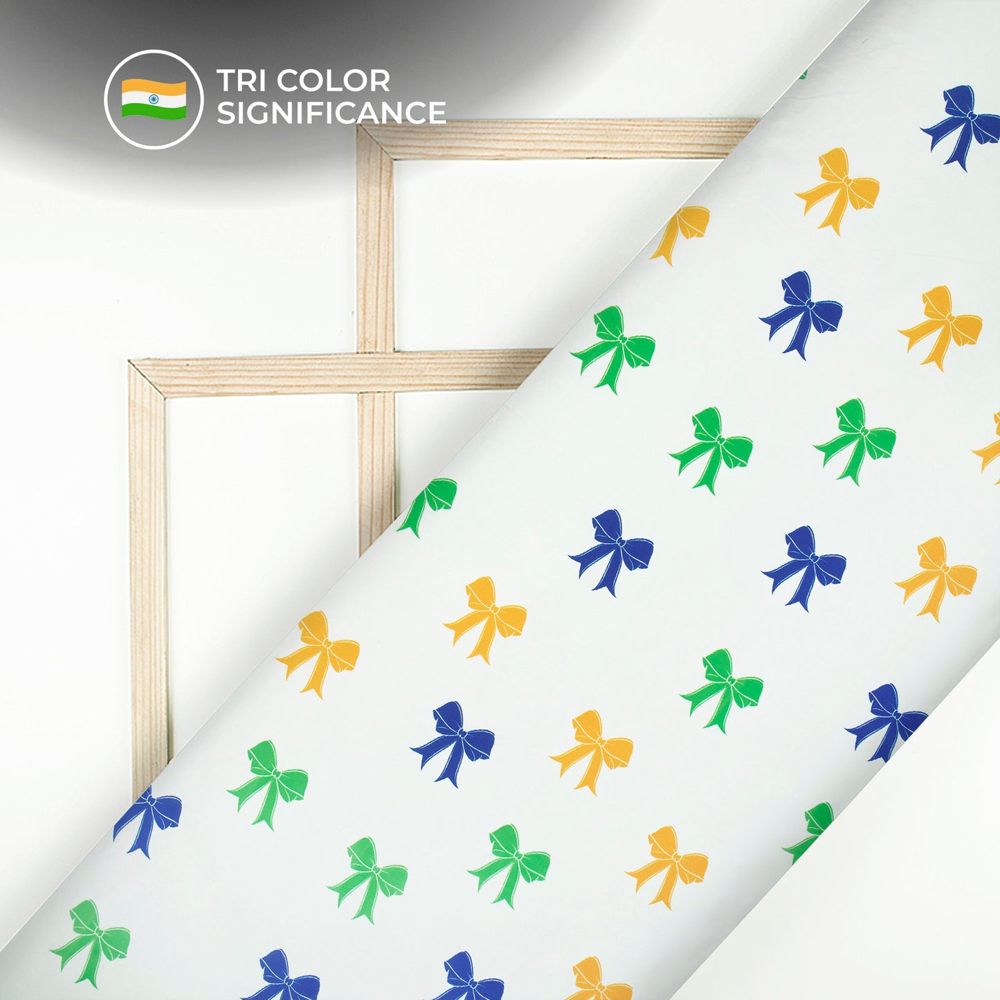 Threads of Freedom Digital Print Imported Satin Fabric