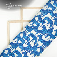 Wholesale Special Zebra Print Digital Print Japan Satin Fabric