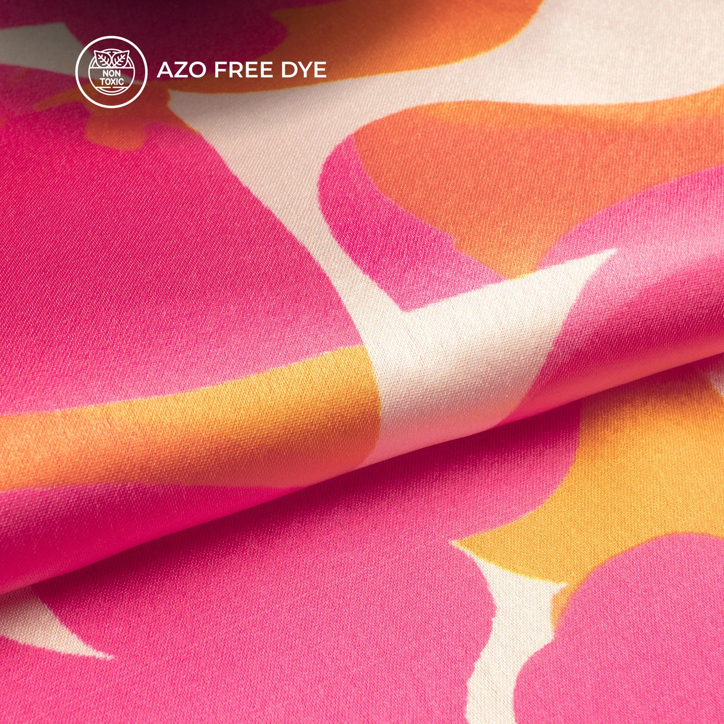 Fashion House Abstract Digital Print Japan Satin Fabric