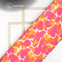 Fashion House Abstract Digital Print Japan Satin Fabric