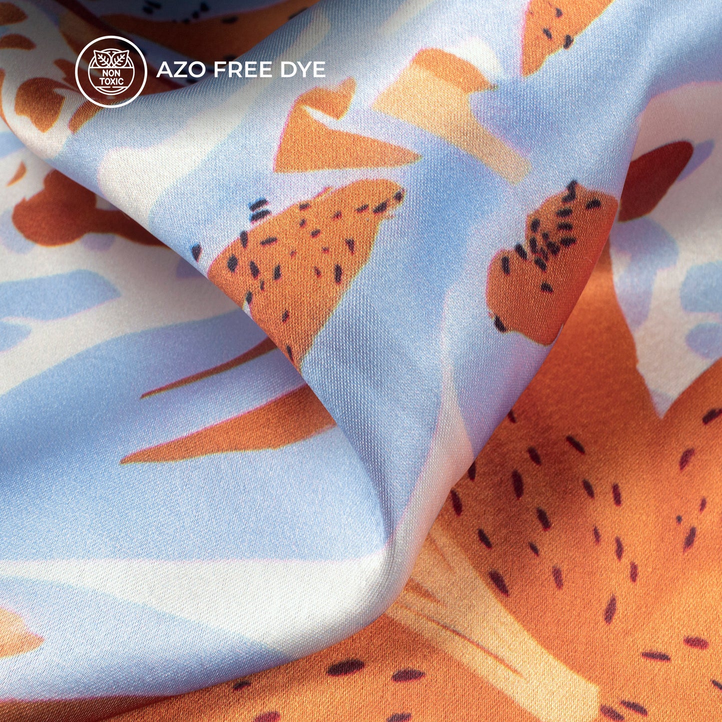 Future Fashion Tropical Floral Digital Print Japan Satin Fabric