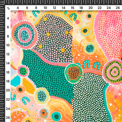 Multi Color Floral Digital Print Lush Satin Fabric