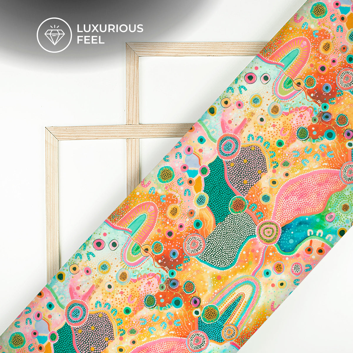 Multi Color Floral Digital Print Lush Satin Fabric