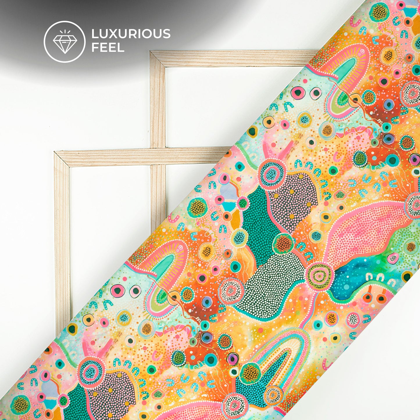 Multi Color Floral Digital Print Lush Satin Fabric