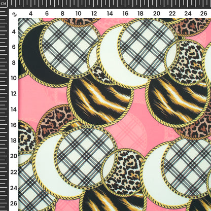 Boutique Collection Scallop Digital Print Imported Satin Fabric