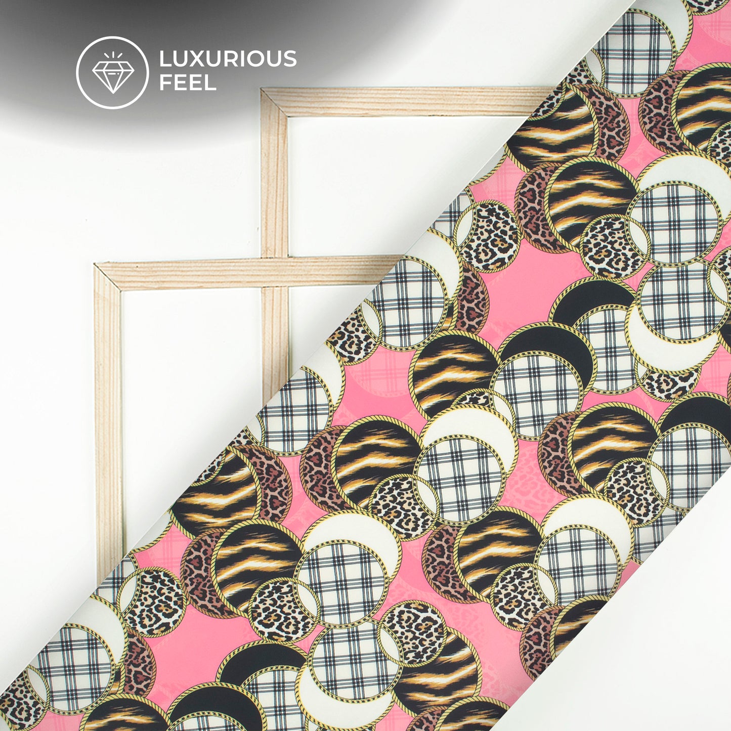 Boutique Collection Scallop Digital Print Imported Satin Fabric