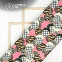 Boutique Collection Scallop Digital Print Imported Satin Fabric