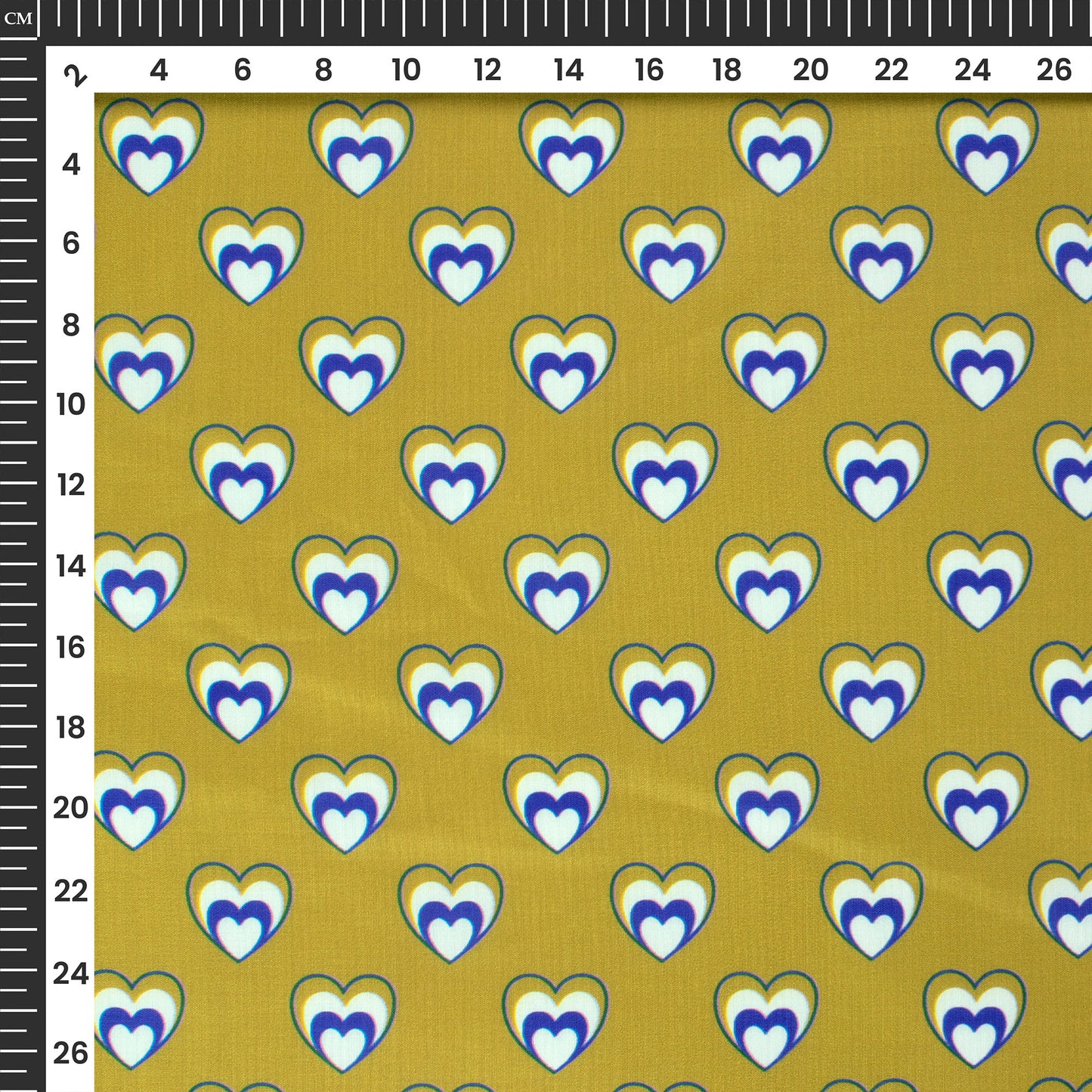 Soul Matching Heart Print Digital Print Muslin Fabric