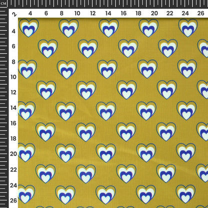 Soul Matching Heart Print Digital Print Muslin Fabric