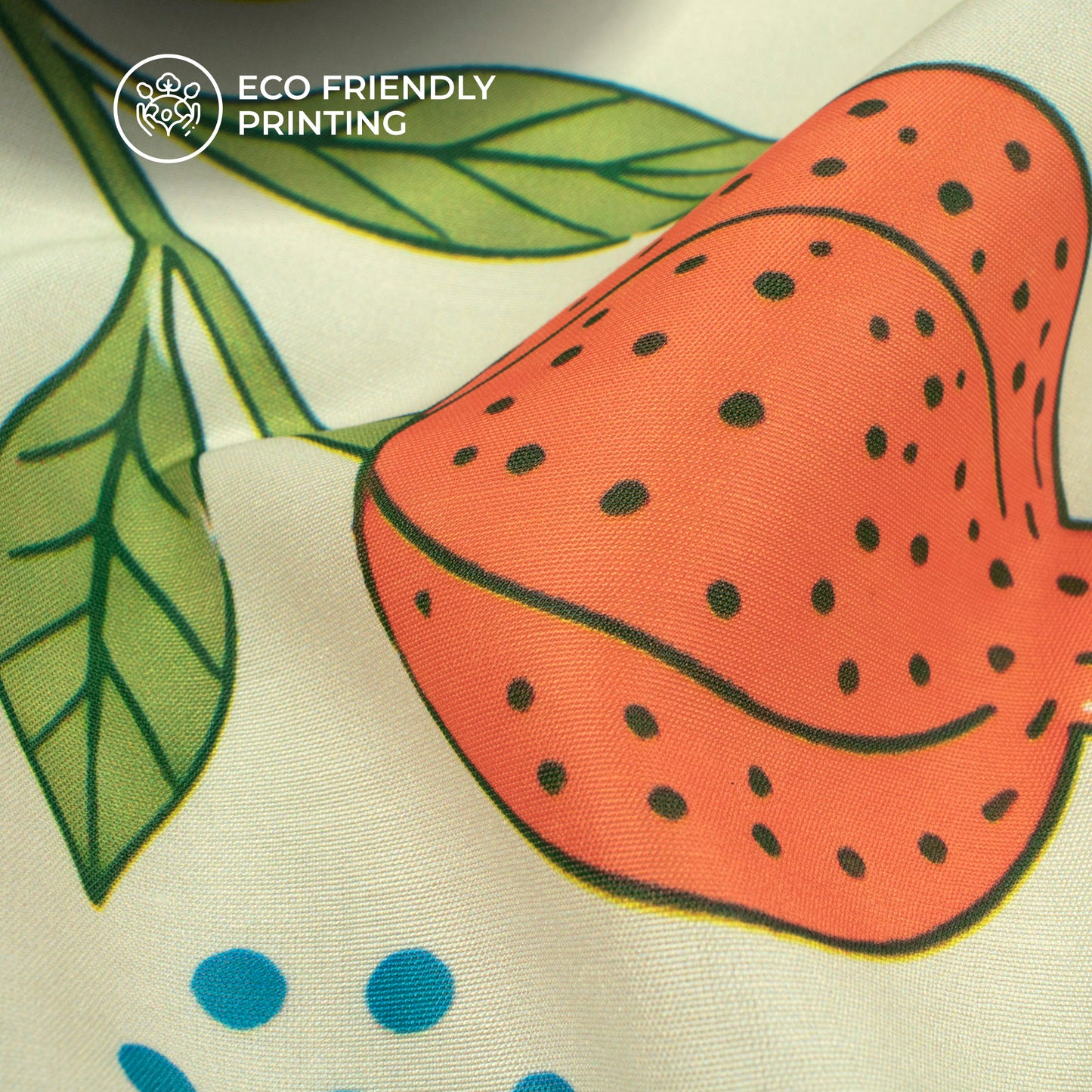 Moment By Luck Garden Fruit Digital Print Muslin Fabric